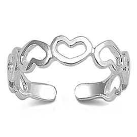 Toe Ring, Sterling Silver Heart Toe Ring, Toe Rings, Gift under 10, Toe Rings, Adjustable Heart Toe ring, Gift For women #toering #toerings