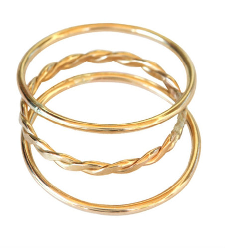 14K Gold Filled Toe rings for Women | 3 Stacking toe rings | Moorea
