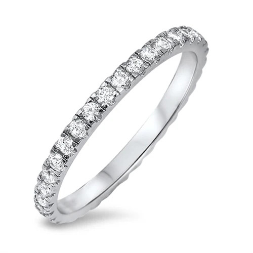 Eternal Sparkle CZ Toe Ring | Sterling Silver Toe Ring in Sizes 2, 3 & 4 – California Toe Rings