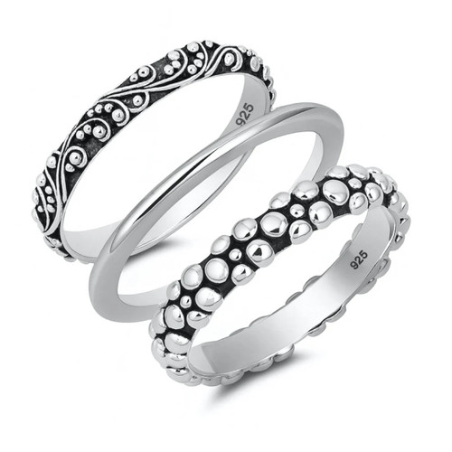Sterling Silver Toe Ring- California Toe Rings- Stacking toe rings set Indonesia