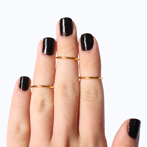 Gold midi rings