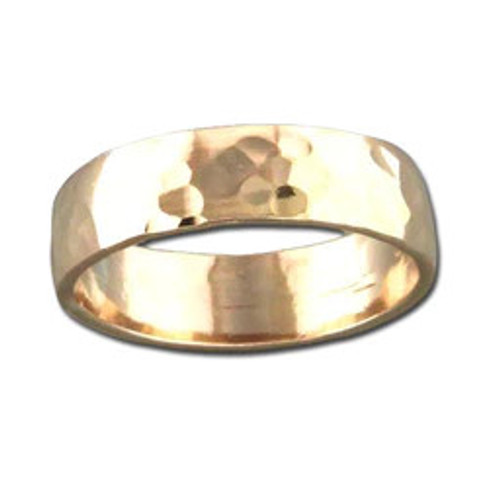 14k Gold Filled hammered thumb ring