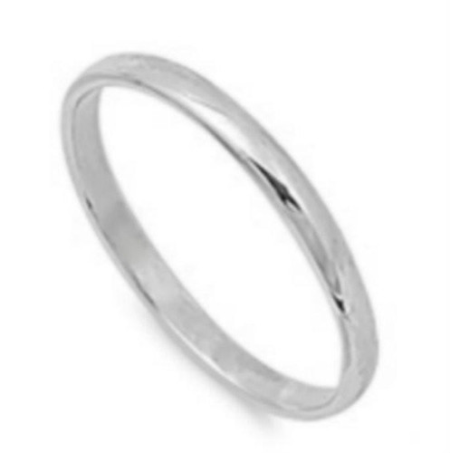 Sterling silver plain band toe ring