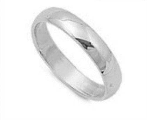 4mm sterling silver band ring
