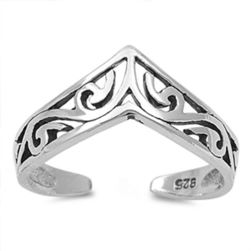 Sterling Silver Chevron adjustable toe ring Sterling Silver Chevron adjustable toe ring