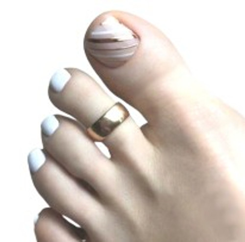 Gold Toe Ring Adjustable Open No Pinch 14k Gold Filled Plain thin Band