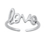 Sterling silver Love adjustable toe ring 