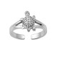 California Toe Rings  Sterling silver turtle adjustable toe ring 