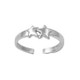 California Toe Rings Sterling silver double stars adjustable toe ring 