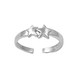 California Toe Rings Sterling silver double stars adjustable toe ring 