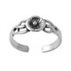 California Toe Rings Sterling silver plumeria adjustable toe ring 