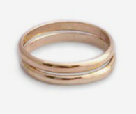 14k gold double band toe rings