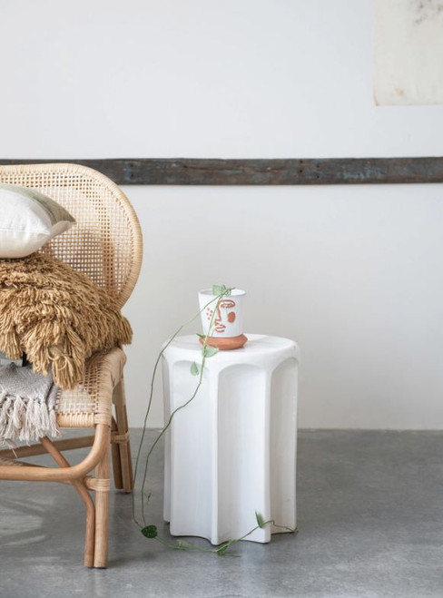 Sculpted Stoneware Stool