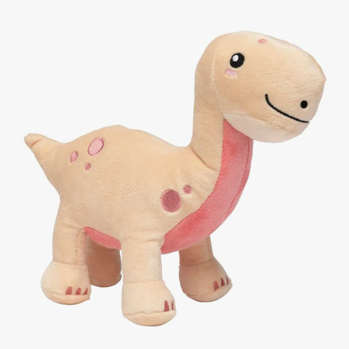 Peach Brontosaurus Dog Toy