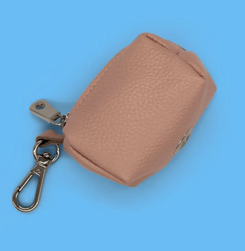 Nude Leather Waste Bag Carrier
