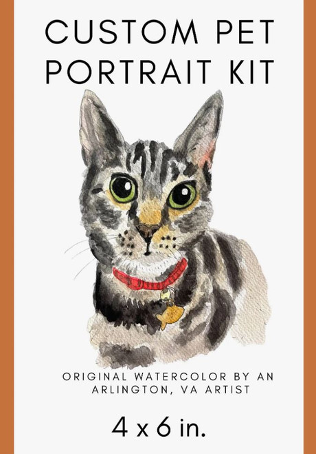 Custom Watercolor Pet Portrait - 4"x6"