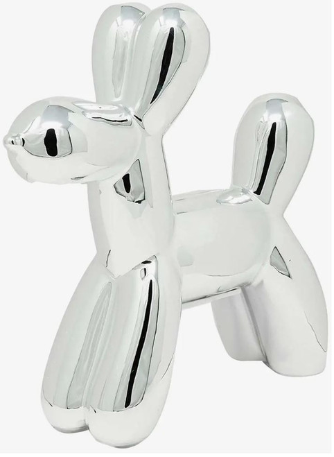 Silver Dog Balloon Piggy Bank