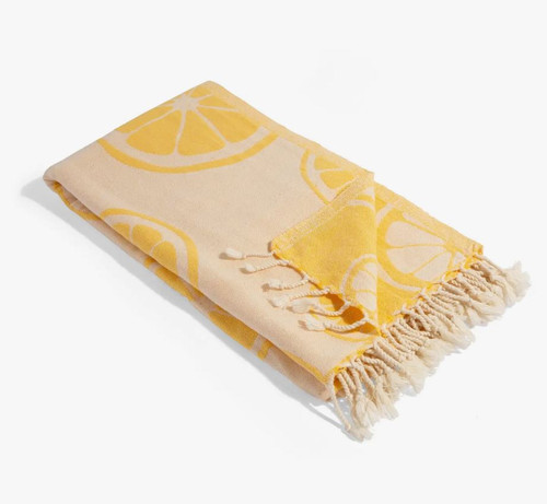 Reversible Lemon Cotton Beach Towel