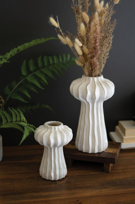 Organic Ruffle Ceramic Vase