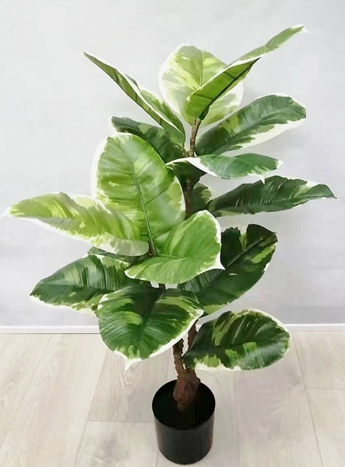 Artificial Rubber Plant + Pot