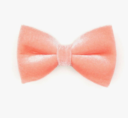 Peach Velvet Bow Tie