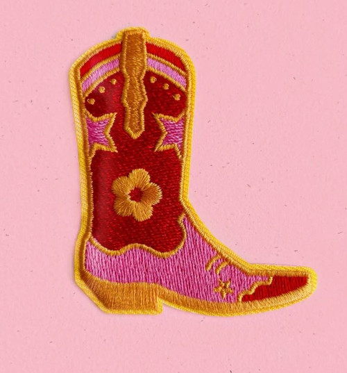 Cowboy Boot Iron On Patch