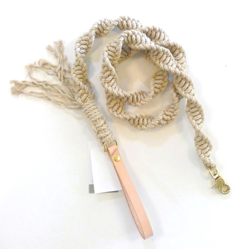 Sand Spiral Macrame Leash - Large