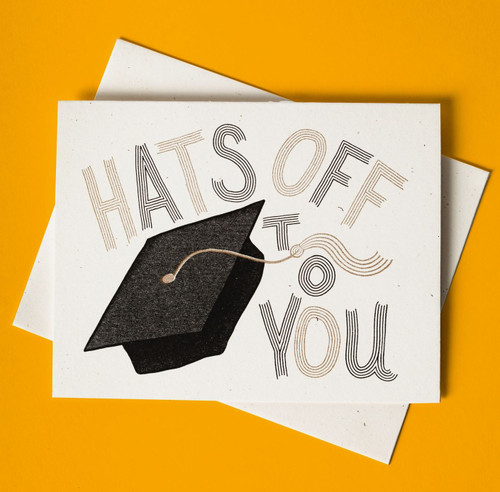 Hats Off To You Risograph Card