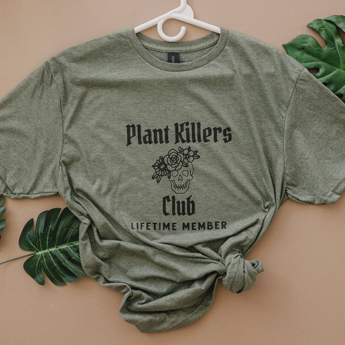 Heather Green Plant Killers Club T-Shirt