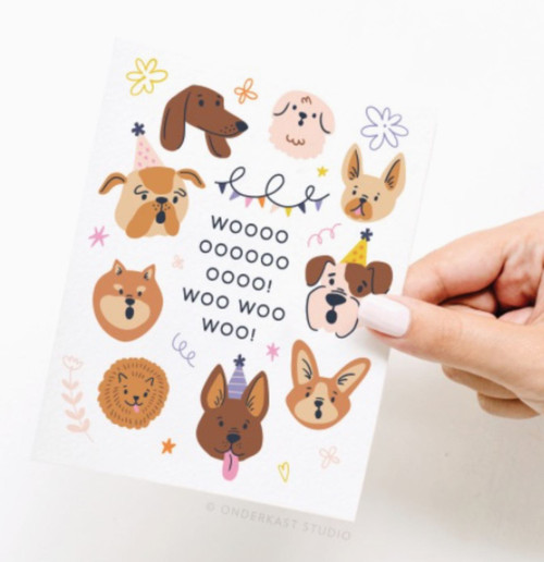 Woo! Birthday Dogs Greeting Card