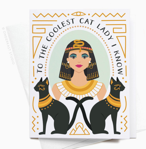 Coolest Cat Lady Greeting Card