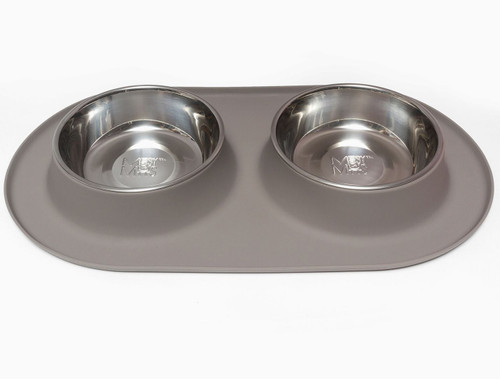 Grey Silicone Double Feeder