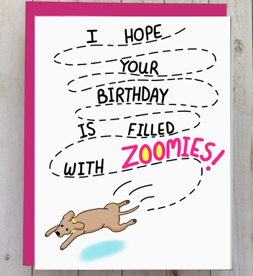 Zoomies Birthday Card