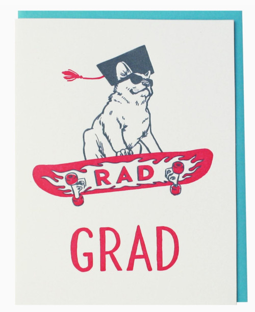 Rad Frenchie Graduation Card