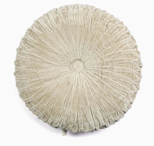 Biscotti Velvet Round Pillow - 16"