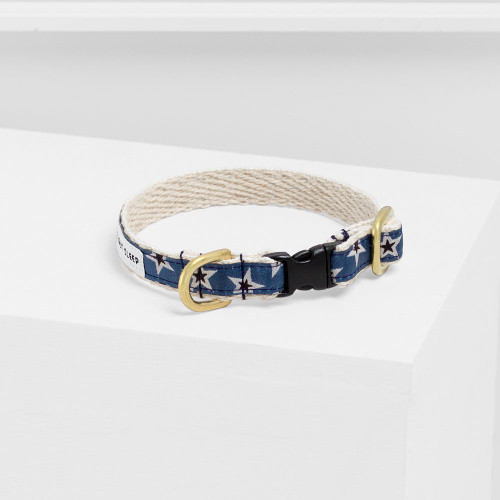 Starstruck Woad Cat Collar - Cream + Black Starstruck Woad Cat Collar - Cream + Black