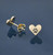 Sterling Silver Heart + Paw Post Earrings