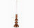 Retro Brown Glass Candle Stick Holder