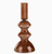 Retro Brown Glass Candle Stick Holder