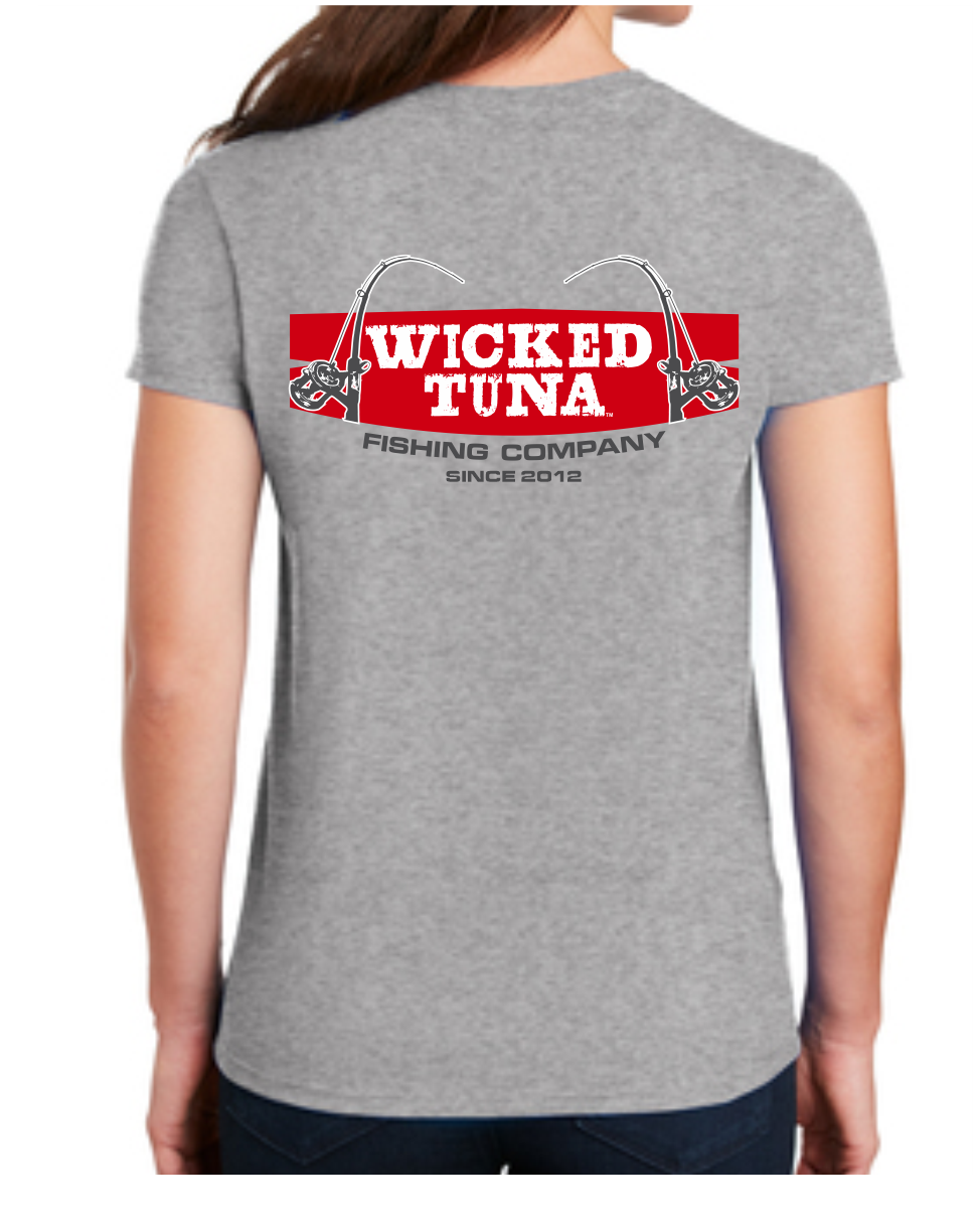 Wicked Tuna fishing Rods Ladies Tee Wicked Tuna Gear
