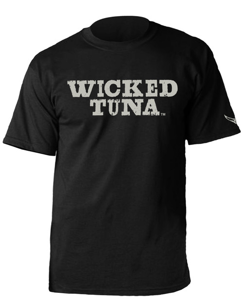 Wicked Tuna short sleeve t-shirts. Decorated with 3 tunas