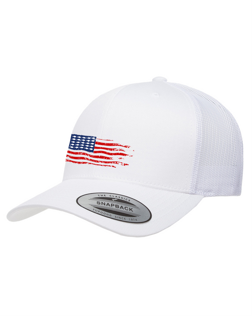 The American Flag Trucker Cap - Wicked Tuna Gear