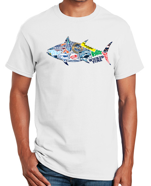 Tuna Collage T-shirt - Wicked Tuna