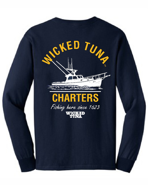 Wicked Tuna Charters Long Sleeve Pocket Tee