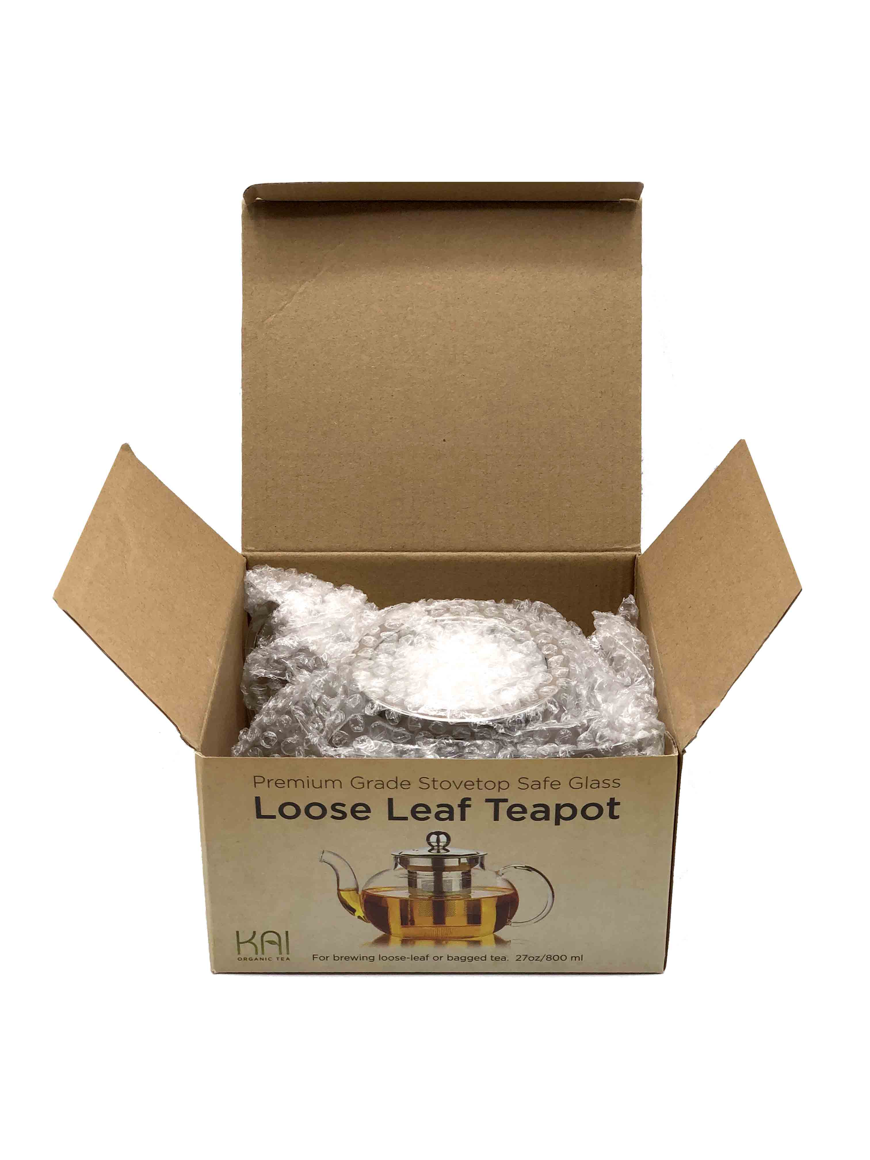 Clear Loose leaf teapot 20oz - Kai Organic Tea