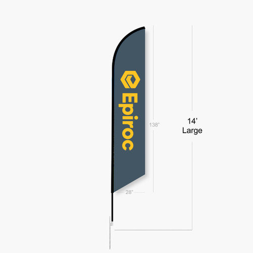 Epiroc Feather Angled Flag (Large 14ft)