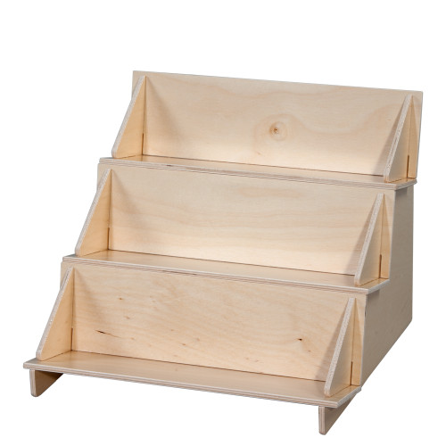 Little three level shelf for countertop, perfect for point of sale retail display.