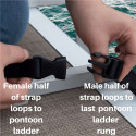 EZ-Xtend Pontoon Ladder Pull Up Strap Using Quick Release Buckle System
