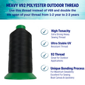 EZ-Xtend Serabond Bonded #92 Polyester Thread - 8 oz Spool