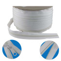 Lenzip #10 Chain Coil Zipper - 5 Yards + 4 Sliders OR 10 Yards + 8 Sliders - White